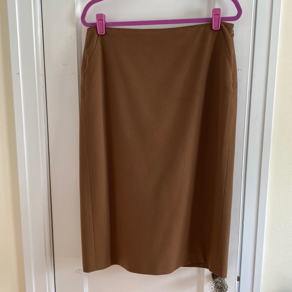 Maxmara Classic Brown Midi Skirt